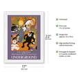 thumbnail image 2 of For Christmas Shop between 10 & 4 and Travel Underground-London Underground (The Tube)-Vintage Railroad Travel Poster by Horace Taylor c.1924-Japanese Unryu Rice Paper Art Print (Unframed) 17x22in, 2 of 4