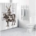 thumbnail image 6 of American Flag Shower Curtain 72" x 72" with 12 Hooks, Fabric Waterproof Bathroom Curtains, USA Bald Eagle Stars and Stripes Flag Hippie Independence Day Fourth of July, 6 of 6