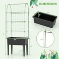 thumbnail image 3 of Gymax Raised Garden Bed w/ Trellis Water Level Observer Drainage Holes Climbing Net, 3 of 10