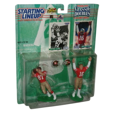 Dwight Clark Football NFL Football Starting Lineup Classic Doubles Figure Set - (Dwight Clark & Joe Montana) ()