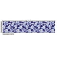 thumbnail image 2 of Ambesonne Botanical Fabric by the Yard Upholstery, Monochrome Exotic Flora, 2 Yards, Indigo Violet Blue White, 2 of 4