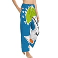 thumbnail image 2 of Uemuo Goose Holding an Umbrella Pattern Women's Wide Leg Palazzo Lounge Pants with Pockets Light Weight Loose Comfy Casual Pajama Pants-Small, 2 of 9