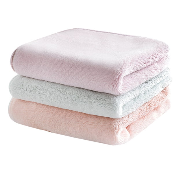 3 paños de limpieza gruesos, sin aceite, absorbentes, de microfibra, multiusos (rosa claro, verde claro y morado claro)