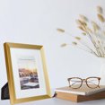 thumbnail image 2 of Hometrends Knurl 5x7in Brushed Brass Photo Frame, Decorative Tabletop and Wall Picture Frame, 2 of 5
