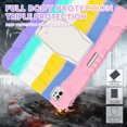 thumbnail image 5 of Dteck Case for iPad Pro 11 inch M4 2024,Heavy Duty Silicone Case 3-Layer Protection Built-in Pencil Holder Shockproof Kickstand Cover for iPad Pro 11-in. (M4),Colorful/Pink, 5 of 5