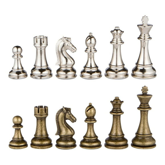 Juego de ajedrez Best Chess Set Neptune Metal Plateado/Bronce