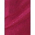 thumbnail image 5 of DARING DIVA Women's Sleeveless Party Metallic Sparkly Tops L Hot Pink, 5 of 6