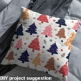 thumbnail image 2 of Homewish Kawaii Xmas Tree Fabric by the Yard 2 Yard,Snowflake Stars Print Room Decor Fabric by the Yard,White Purple Pink Fabric for Sewing For Girl Boy,Luxury Bedroom Decor, 2 of 6