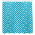 thumbnail image 3 of Ambesonne Abstract Shower Curtain, Pastel Scale Hearts Stars, 69"Wx70"L, Sky Blue Multicolor, 3 of 3
