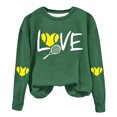 thumbnail image 1 of Timegard Womens Crewneck Sweatshirt Fall Loose Comfy Drop Shoulder Print Long Sleeve Pullover Tops, 1 of 4