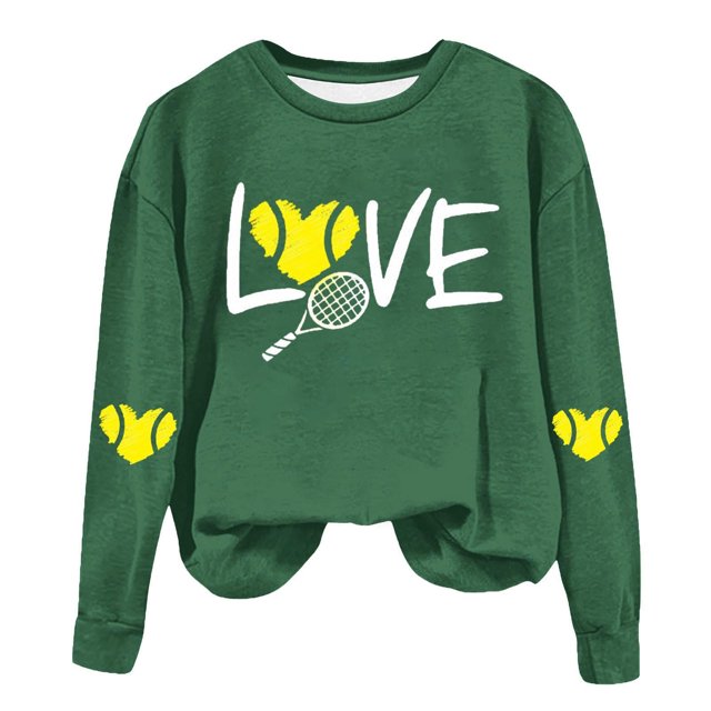 Timegard Womens Crewneck Sweatshirt Fall Loose Comfy Drop Shoulder Print Long Sleeve Pullover Tops