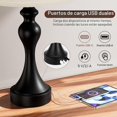 thumbnail image 4 of Juego de 2 lámparas táctiles para mesita de noche - Lámparas de cabecera, 3 formas de atenuación, USB C+A para dormitorio y mesas auxiliares (bombillas LED incluidas), 4 of 10