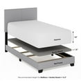 thumbnail image 5 of Furinno Pessac Fabric Upholstered Bed Frame with Wooden Slat Support, Twin, Glacier, 5 of 6