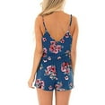 thumbnail image 6 of Women's Jumpsuits, Rompers Overalls Sexy Camisole Jumpsuit Floral Graphic Print Jumpsuit Drawstring Waist Overalls Pant, 6 of 8