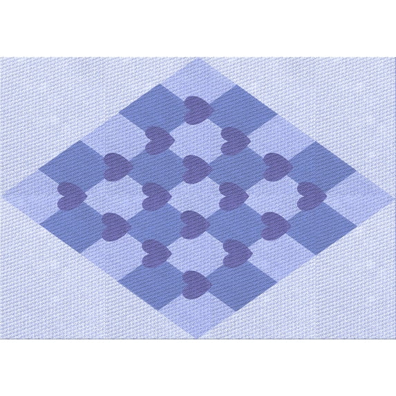 Ahgly Company Indoor Rectangle Patterned Heavenly Blue Area Rugs, 7' x 10'