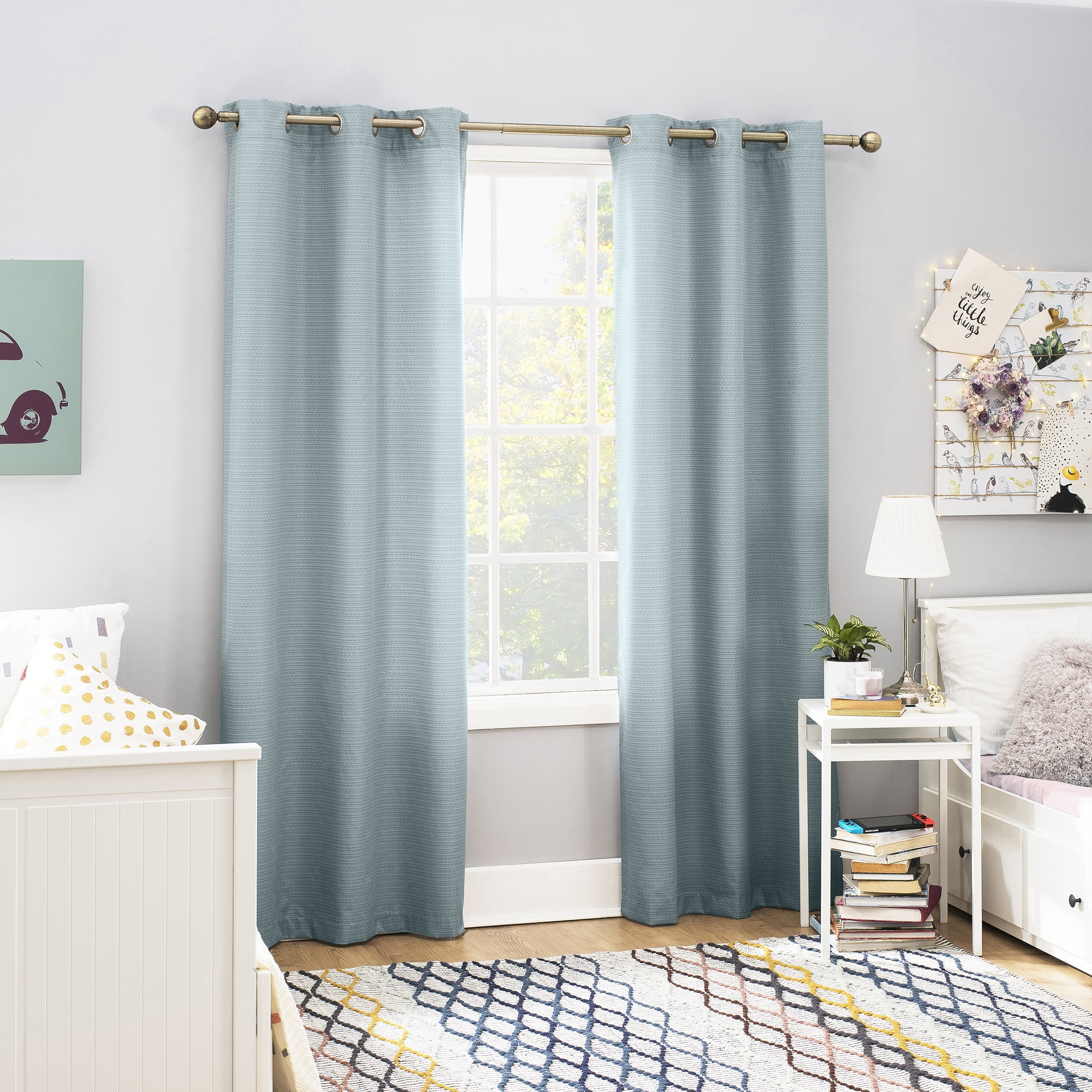Sun Zero 2-Pack Arlo Textured Thermal Insulated Grommet Curtain Panel