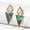 Green, variant on Fashion 18K Gold Plated Triangle Earrings Jewelry Wholesale Gift-Green
