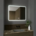 thumbnail image 5 of Ozarke Glowing LED Vanity Mirror with Digital Clock, Fog Free and 3 Lights Emitting Color - Large, 5 of 6