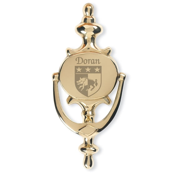Doran Irish Coat of Arms Brass Door Knocker