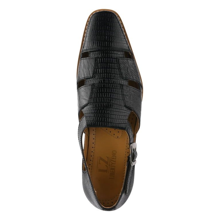 Adam Genuine Leather Lizard Print Sandals LIBERTYZENO Mens Fisherman Lizard Print Genuine Leather  main image 4