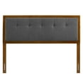 thumbnail image 3 of Modway Draper Tufted Queen Fabric and Wood Headboard in Walnut/Charcoal, 3 of 9