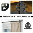 thumbnail image 3 of FONDOTIN 2Pcs Universal Door Roller Pulley Black Nylon for Kitchen Garage Barn Doors with Use, 3 of 6