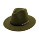 thumbnail image 1 of Sombrero de ala grande de fieltro de lana Simple para hombres y mujeres, sombrero de cadena de lana de estilo británico, sombrero de Jazz Retro clásico, moda de otoño e invierno, 1 pieza, 1 of 4