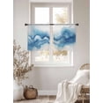 thumbnail image 3 of Abstract Mountain Sheer Curtains 54 Inches Long 2 Panels Gradient Blue Watercolor Impressionist Light Filtering Semi Sheer Window Curtains Drapes for Bedroom Living Room 52"x54", 3 of 7