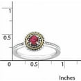 thumbnail image 4 of Sterling Silver & 14k Created Ruby Ring, 4 of 7