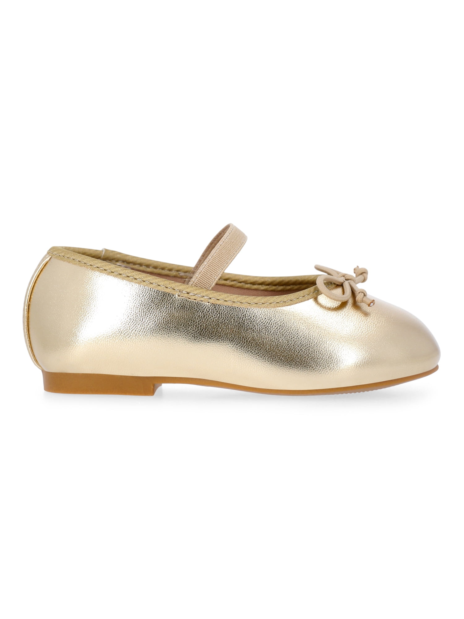 Wonder Nation Baby Girls Bow Ballet Dress Shoes