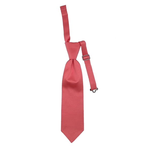 Boy’s Coral Formal Satin Pre-Tied Neck Tie by Spencer J’s Signature Satin Collection