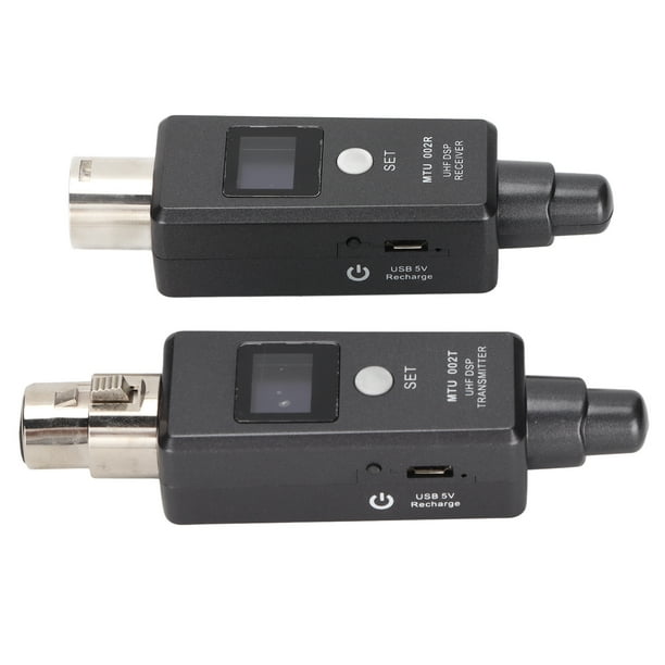 Adaptador de micrófono inalámbrico Bling Bling transmisor receptor XLR recargable