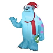 3 1/2' Gemmy Airblown Inflatable  Monsters Inc Sulley Holding Green Candy Cane Yard Decoration 88967