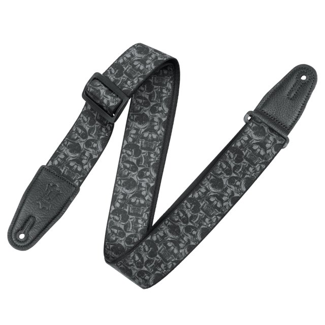 Correa de guitarra Levy's Leathers de poliéster con extremos de piel auténtica