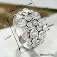 thumbnail image 2 of K-KED Elegant Cubic Zircon 925 Silver Filled Rings Women Wedding Delicate Jewelry Gift Sz 6-10-10, 2 of 6