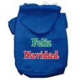 thumbnail image 1 of Feliz Navidad Screen Print Pet Hoodies Blue Xs (8), 1 of 1