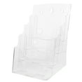 thumbnail image 3 of KAKOWELY brochure display stand Brochure Display Stand Literature Organizer 4 Tier Paper Holder Stand Brochure Display Holder Pamphlet Stand Magazine Rack A5, 3 of 5