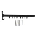 thumbnail image 1 of Space Saving Clothes Rack Space Aluminum Retractable Black Laundry Drying Rack for Outdoor Balcony, 1 of 14
