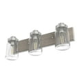 thumbnail image 5 of Hunter - Devon Park 3-light Brushed Nickel, Medium Size Vanity Light, Dimmable, Rustic Style, for Bedrooms, Dining, Living Rooms - 48020, 5 of 8