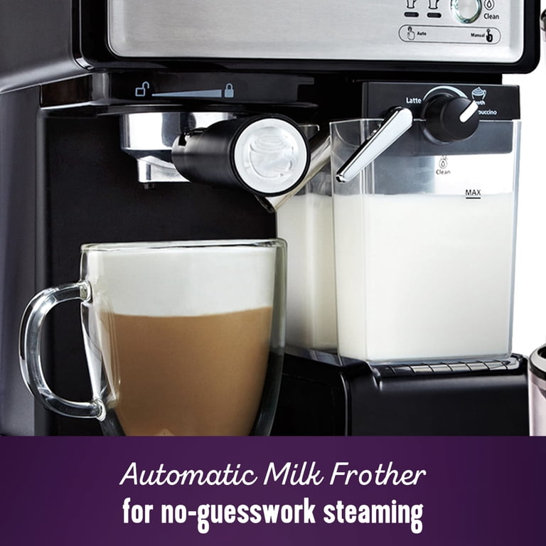 Mr. Coffee, Espresso and Cappuccino Maker, CafÃ© Barista, Silver