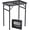 Black, variant on Anbte Folding Grill Table, Aluminum Camping Picnic Table, 3 Adjustable Heights Max 27.5", Lightweight with Portable Carry Handle, 22.8" x 16"