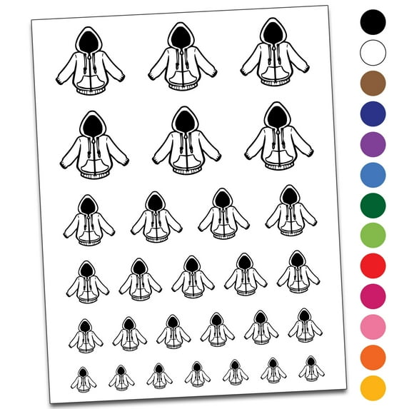 Hoodie Sweatshirt with Hood Sweater Water Resistant Temporary Tattoo Set Fake Body Art Collection - Light Green