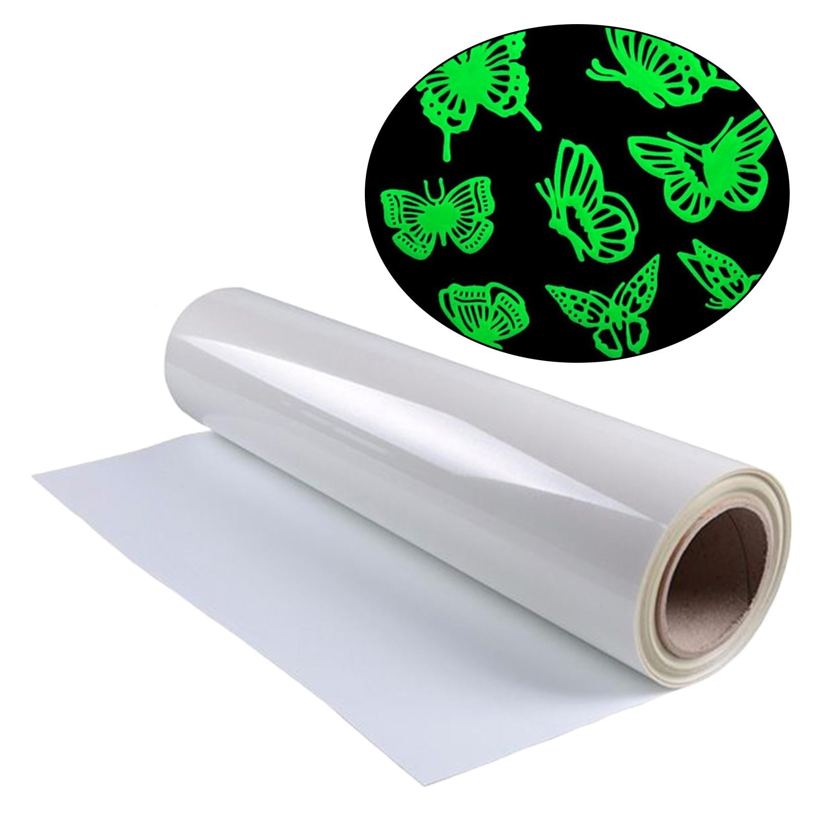 Milageto 4x Luminous Heat Transfer Roll, Heat Transfer HTV , for DIY Gifts, , Hat, Clothing, DIY Craft Birthdays Gifts
