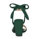 thumbnail image 3 of Sandalias de tacón grueso Allegra K con cordones en el tobillo y punta abierta para mujer Verde Oscuro 40, 3 of 7