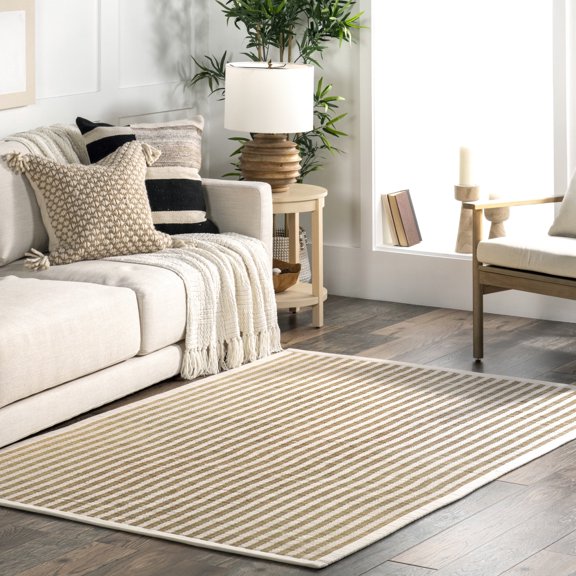 nuLOOM Margie Striped Grass Area Rug, 7' 6" x 9' 6", Margie Ivory