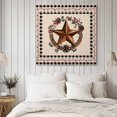 thumbnail image 4 of Farmhouse Wall Art Painting on Canvas, Country Star Berry Plaid Lodge Grey Brown Canvas Art Home Prints Wall Art Framed Modern Artwork for Living Room Bedroom Wall Decor 12x12in, 4 of 9