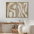 thumbnail image 2 of IDEA4WALL Framed Canvas Print Wall Art Set Abstract Organic Curves Beige and White Illustration Minimalist Neutral Modern Art Elegant Vintage Wall Decor Minimal for Bedroom - Natural 16"x24", 2 of 5
