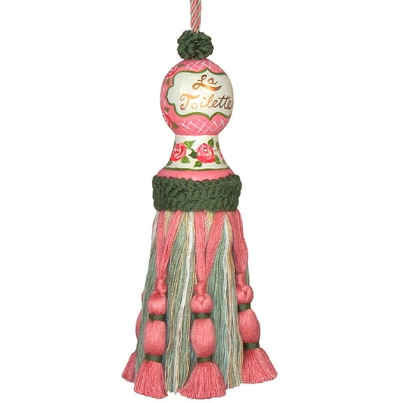 Tassel La Toilette Pair Polyrayon Carved Wooden Head Wood New Hand-Painte JK-179