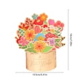 thumbnail image 3 of Paper Flower Pop Up Cards， Flower Bouquet Card Popup 3D Greeting Cards for Mother'S Day, Graduation, Anniversary, Birthday, Congratulations, Get Well, Home Decor, with Envelope, 3 of 6