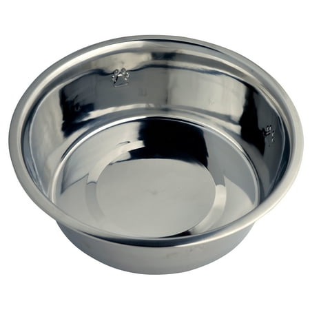 Vibrant Life Stainless Steel Dog Bowl with Paws, (Best Dog Bowls For Large Dogs)